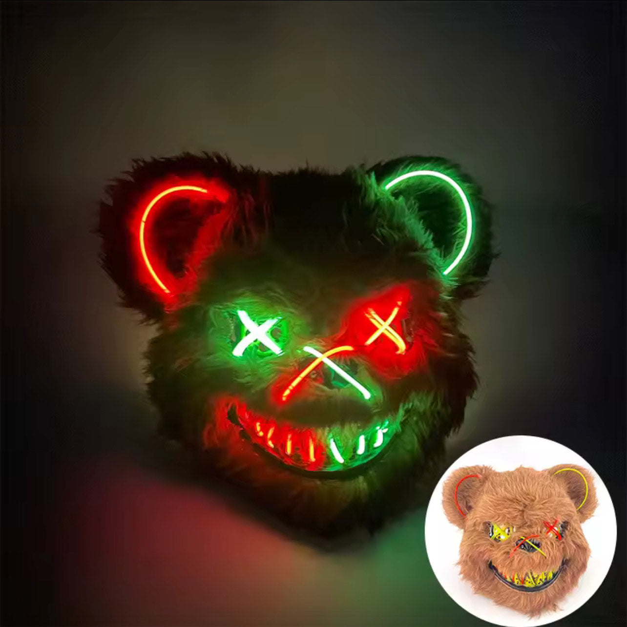 Scary Bloody Bear Light Mask