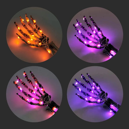 Halloween Decorations, 4 Pack Realistic Scary Skeleton Arms, Halloween Pathway Lights Halloween Indoor Outdoor Yard Garden Decor