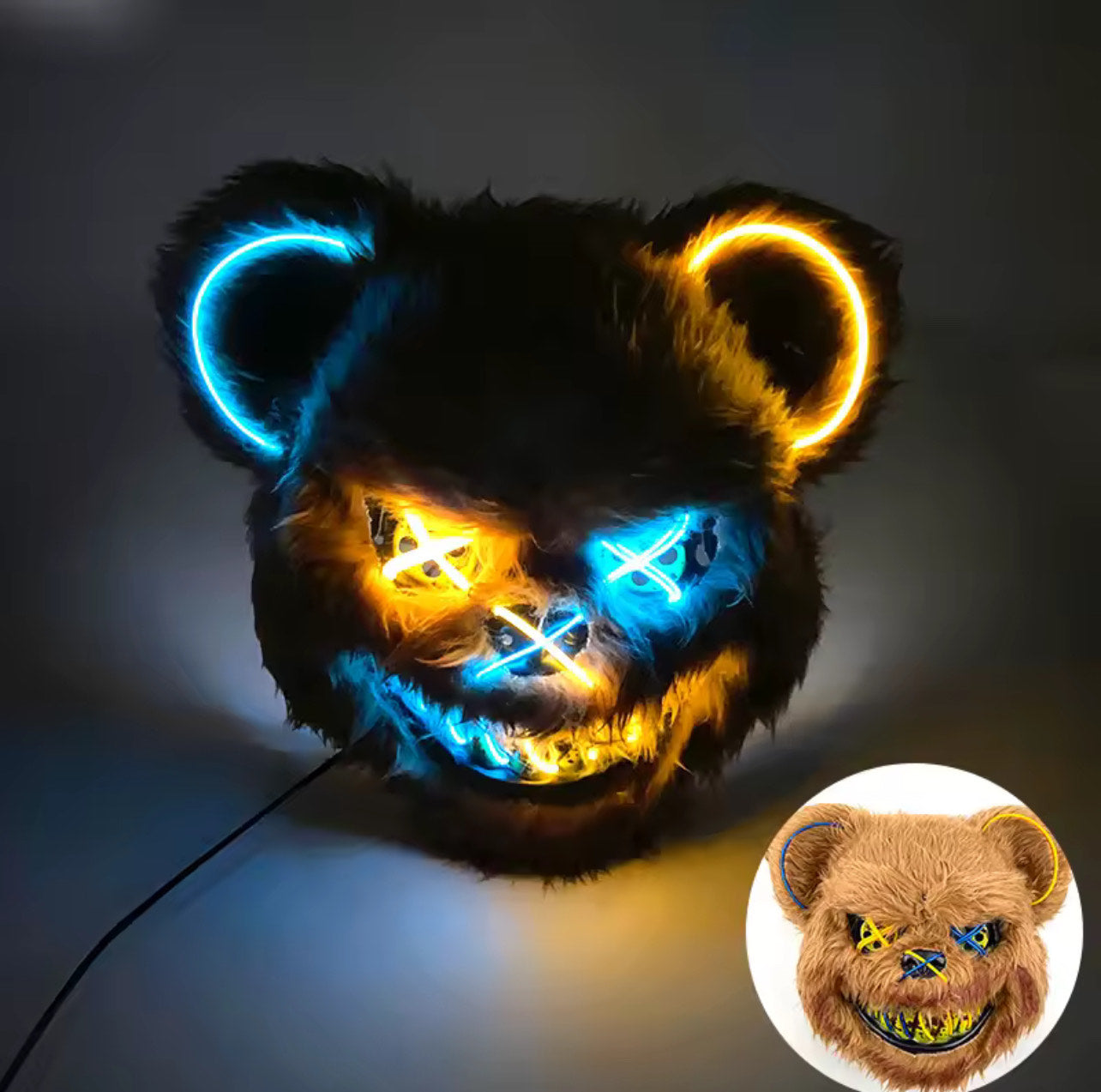 Scary Bloody Bear Light Mask